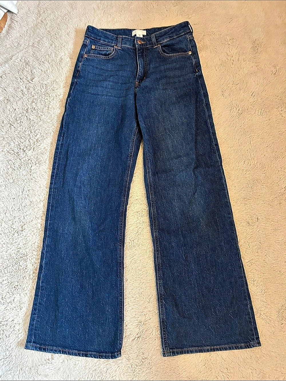 H&M Wide High Jeans Wide Leg Jeans in Blue US 8 Like New